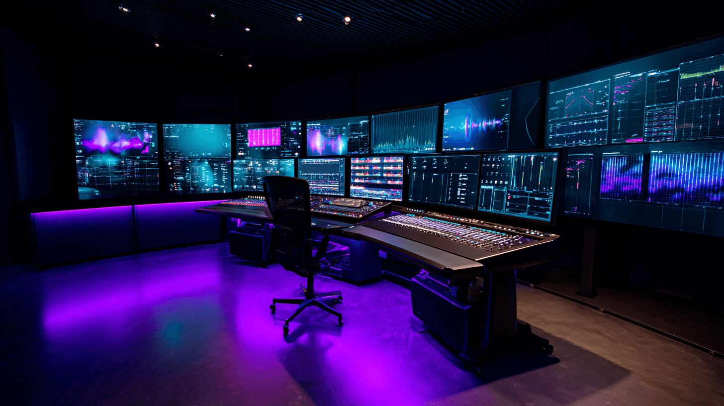 A next-level high-tech AI video and music production studio