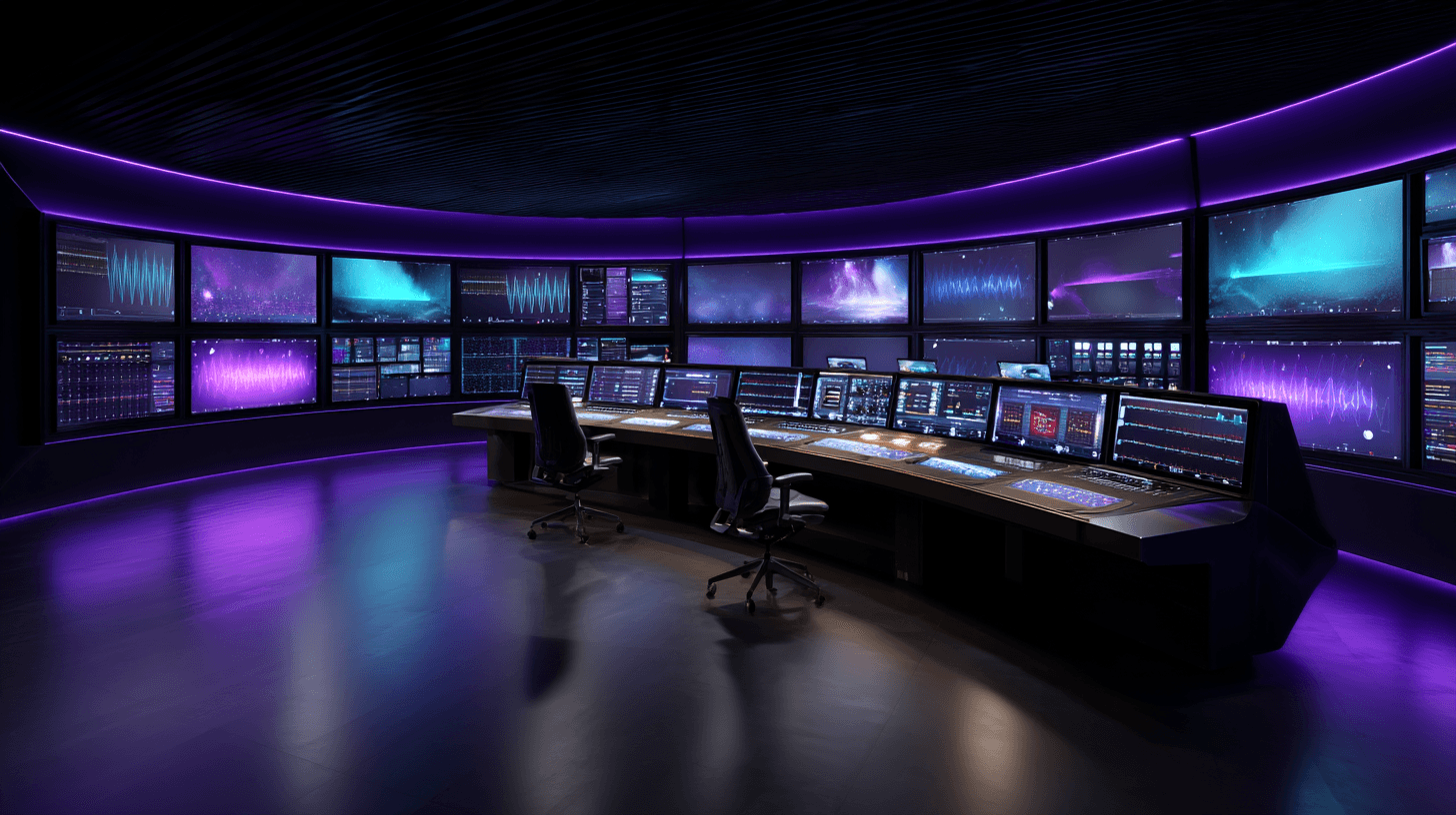 A next-level high-tech AI video and music production studio